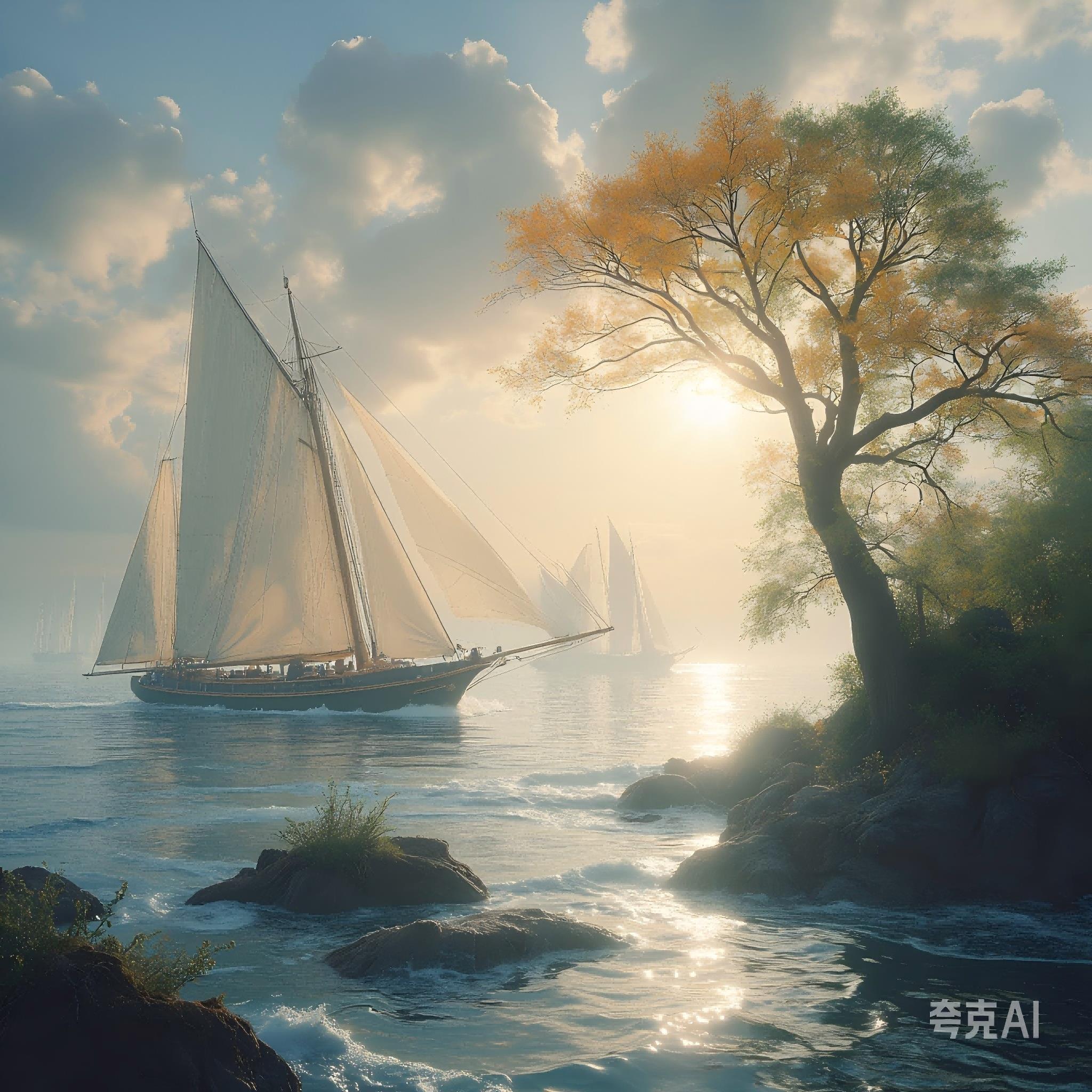 万浪孤舟沧海一粟